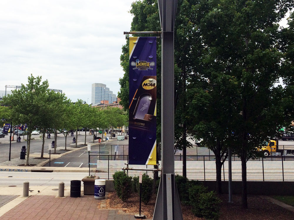Ncaa Lacrosse national championship game banners and signs